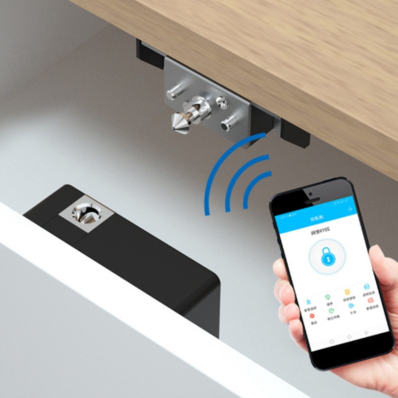 Cabinet Lock Punch Free Drawer Wardrobe Latch Invisible Smart Sensor