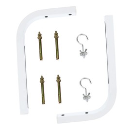 SUPVOX 2pcs Projector Screen Holder with Hooks Easy Wall Mount for Manual and Pull Down Screens Compatible with Drywall and Walls