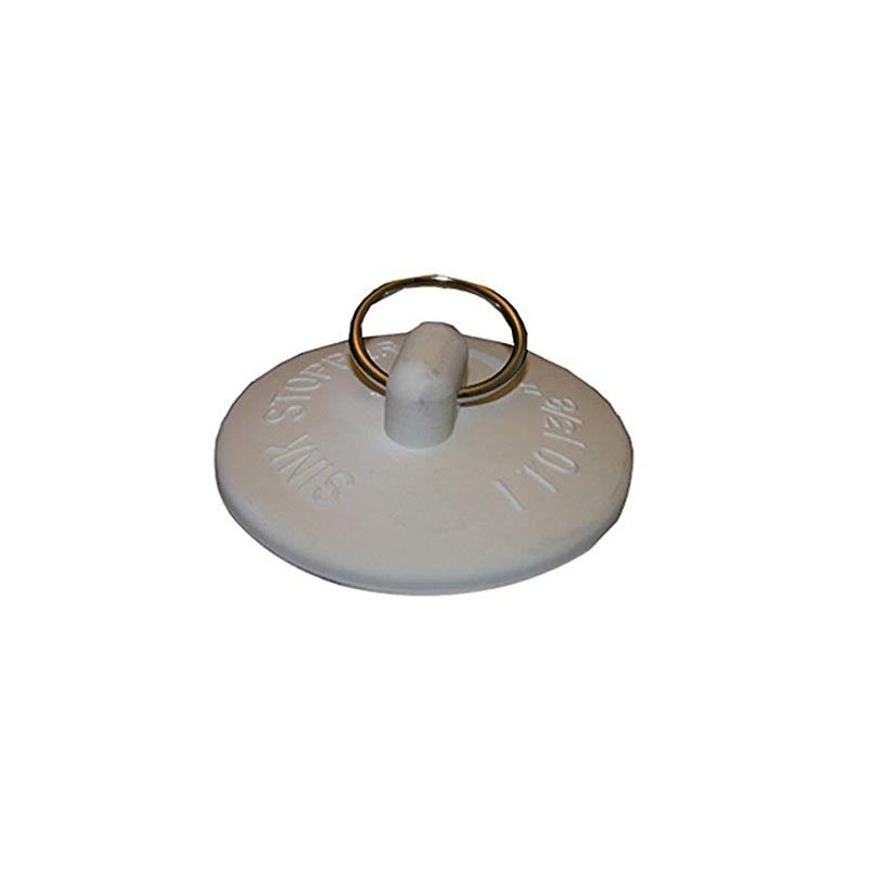 LASCO 02-3233 White Rubber Stopper for Bath Tub Drain Fits