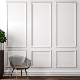 Pangda Wall Molding Kit, 3D Premade Accent Molding Wainscoting Panel for Interior Wall Moulding Decor, Ready to Assemble Wainscoting Accent Panel(3 Set,54 x 24 in)