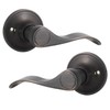 Gobrico Oil Rubbed Bronze Half Dummy Door Handles Levers Right