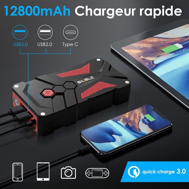 BIUBLE Jump Starter Car Jump Starter Auto Battery Booster Pack