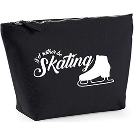 Hippowarehouse I'd Rather Be Skating printed make up cosmetic wash bag 18x19x9cm