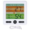 LCD Electronic Alarm Clock Temperature Humidity Monitoring Alarm for Indoor