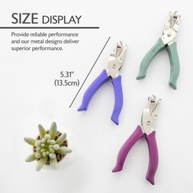 BAZIC Paper Punch 3 Hole 1/4" w/Cushion Grip & Chip Tray Holder, Premium Quality Portable Paper Puncher 5 Sheets Capacity, for Binder Craft, 24-Pack