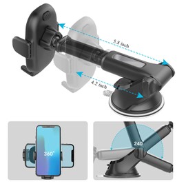 OQTIQ Replacement Suction Cup Mount Part, with Replacement Dashboard Pad Disc, 17.2mm Ball Joint Suction Cup with Adhesive Mounting Disk for Phone Mount Holder, Magnetic Mount, Windshield/GPS