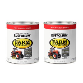Rust-Oleum 280156-2PK Farm & Implement Enamel Paint, Quart, Allis Chalmers Orange, (Pack of 2)