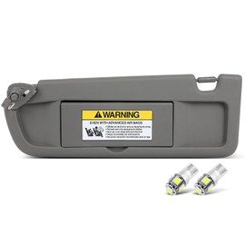 SCITOO Car Sun Visor Assbembly with Mirror Fit for 2006-2011 for Honda for Civic Atlas Gray Without Sunroof(Left Driver Side)