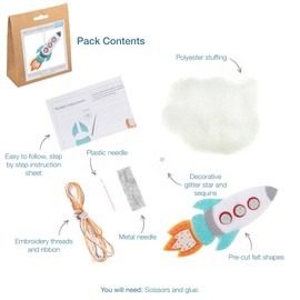 Trimits Felt Decoration Kit, Rocket