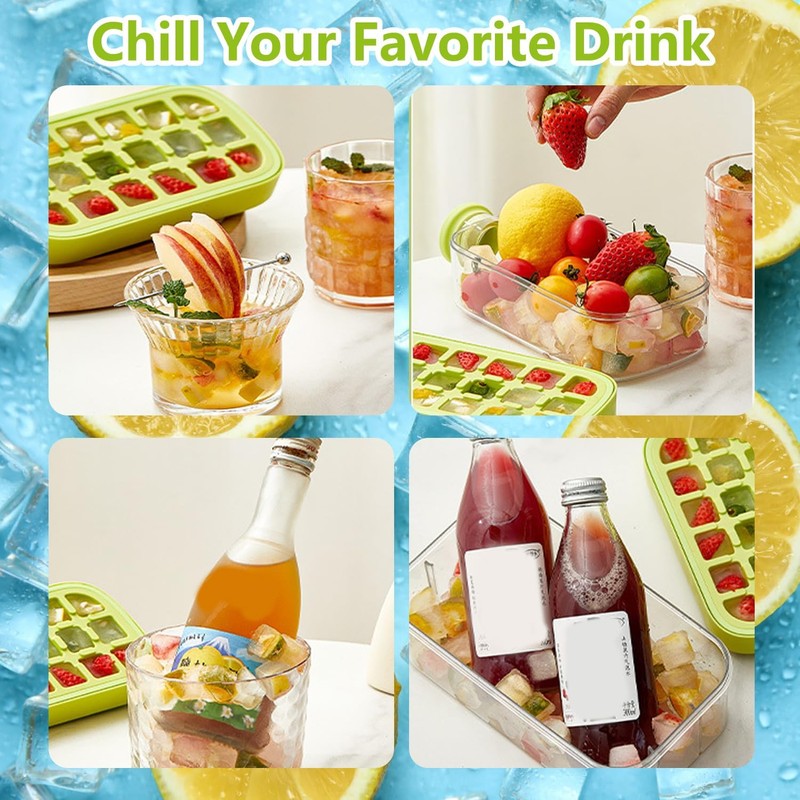 Crush Cup Ice Cube Bottle, Ice Cube Bottle with Straw,