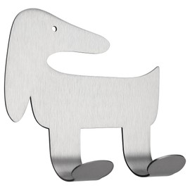 Razor Holder, Shaver Holder, Adhesive Razor Holder, Waterproof Shaver Hook for Shower, Dachshund Shaped Stainless Steel Wall Hook for Plug Towel Loofah Bathrobe Coat for Kitchen Bathroom - FGB127