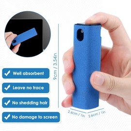 Bildschirmreiniger 4 Stück, 3-in-1 Bildschirmreinigungs-Sprühflasche & Mikrofasertuch,Wischer-Handyreiniger,Fingerabdrucksicherer Sprühflaschen für Telefone/Laptop/Tablet/Monitore & Autobildschirme