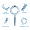 JRSHIRLEYLTD 20 Pieces Screw in Hooks, Small Ring Eye Screw