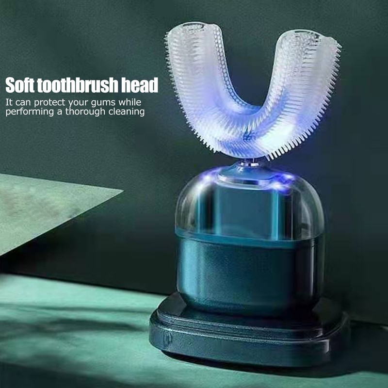 UShaped Electric Toothbrush Vibration Rechargeable Tooth Cleaning Whole Mouth Toothbrush