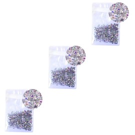 Minkissy 3sets Nail Art Rhinestones 3D Ss10ab Crystal Ab Round Rhinestones for Gel/Acrylic Nails Decorations 1440pcs*3