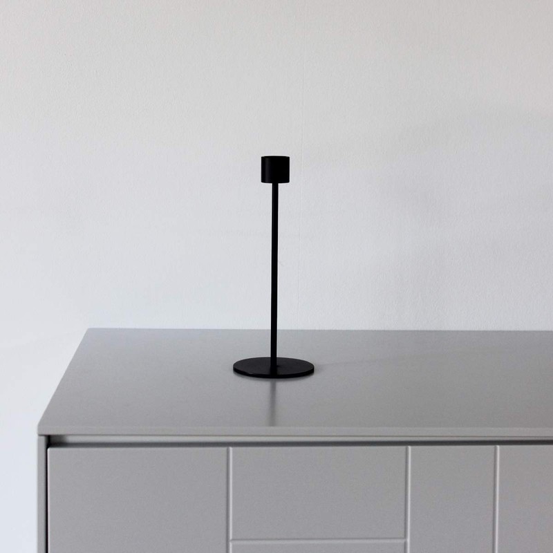 Candlestick 21cm Black