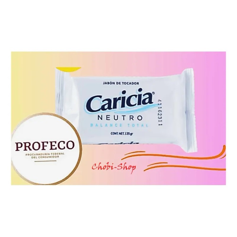 Jabón Tocador Neutro Caricia Hipoalergénico 135g