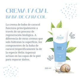 Sheló Nabel Crema Facial con Baba de Caracol, Reduce Cicatrices, Acné y Manchas, Uso Nocturno, Piel Mixta