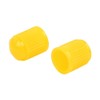 sourcingmap 4pcs Yellow Plastic Universal Tire Valve Stem Cap Cover