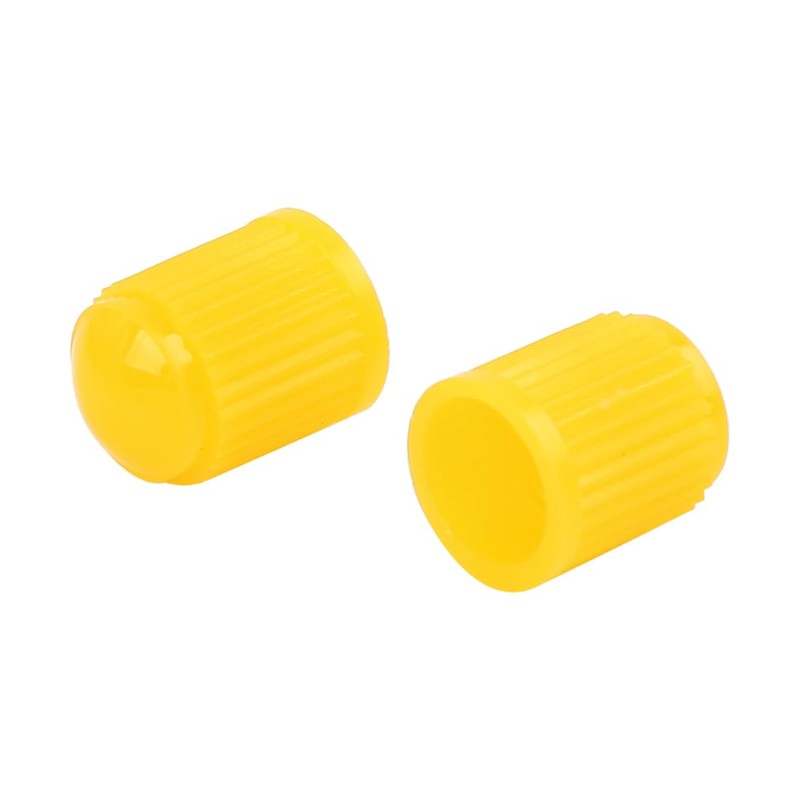 sourcingmap 4pcs Yellow Plastic Universal Tire Valve Stem Cap Cover