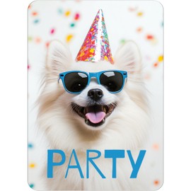 PACKLIST® Dog Party Invitation Cards - 12 x Perfect Birthday Invitations - Invitation Cards for Boys & Girls, Ideal for an unforgettable celebration for all dog lovers