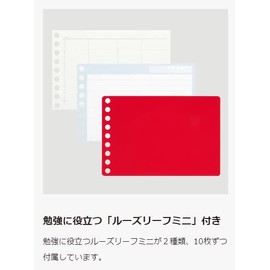 Maruman FM310A-52A Session Binder Mini Sora Iro/Loose Leaf Mini, Smart Review Memorization Sheet L1441