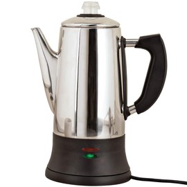 Fox Valley Traders 12-Cup Electric Coffee Percolator by Home Marketplace - Stainless Steel Coffee Maker for Strong, Flavorful Brew | No Paper Filters Needed, Easy Serve, Nostalgic Design