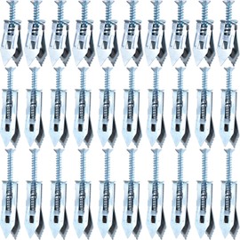 PAGOW 60 Pcs Self-Drilling Anchors, 3 Sizes Anchors and Screws for Heavy Duty, Metal Screw Anchors Kit, No Drill and Holes in Wall (1.18''+1.57''+1.77'', Silver)