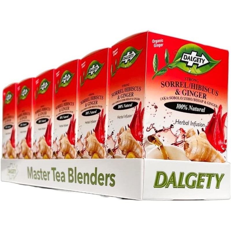 Dalgety Sorrel/Hibiscus & Ginger Herbal Infusion 6x45g Cartons (6 Pack)