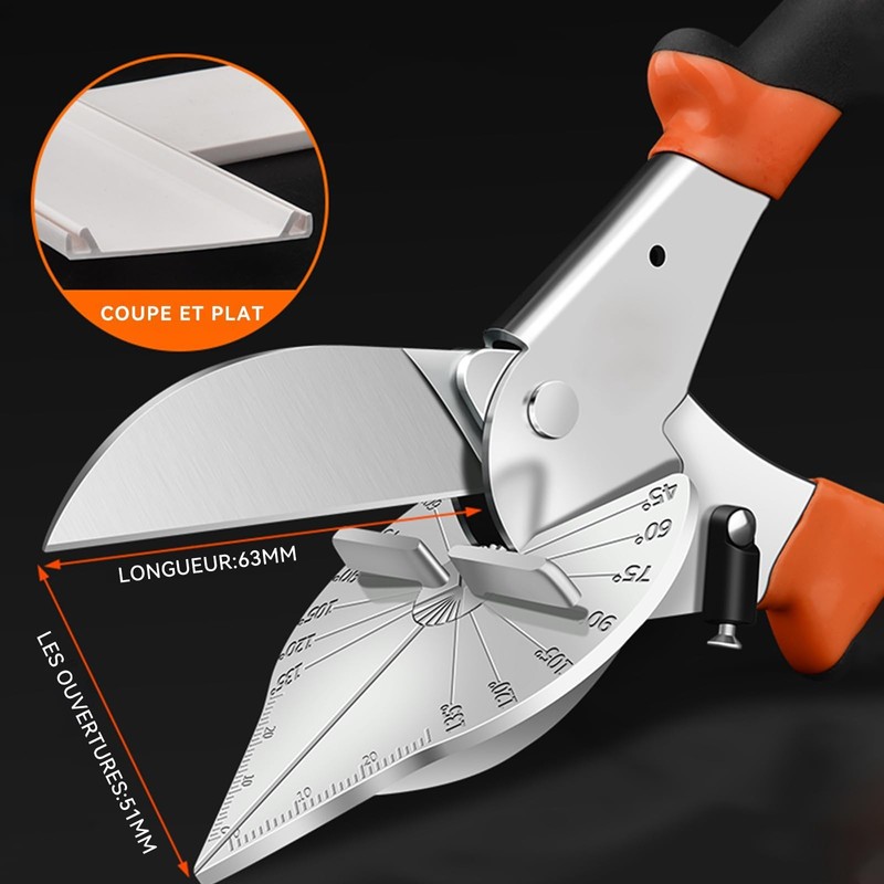 ANBOO Angle Scissors with Adjustable 45-135 Degree Angle, Precise Mitre