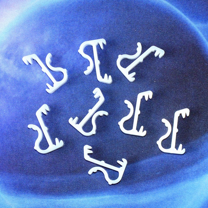 20pcs Hidden Valance Clips 1" Mini Window Blinds Clips White
