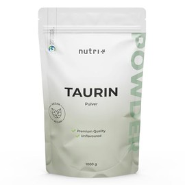 Nutri + Nutri + Taurin Pulver 1 kg - hochdosiert + vegan - pflanzlich durch Fermentation - reines Taurine Powder 1000 g Premiumqualit?t natrlich ohne Zusatz