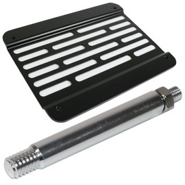 License Plate Compatible with Nissan GTR R35 370Z Juke, Infiniti G37 Q60 FX35 FX45 FX50 QX70, V1 Style Aluminum Black Towhook License Plate Relocation Kit by IKON MOTORSPORTS