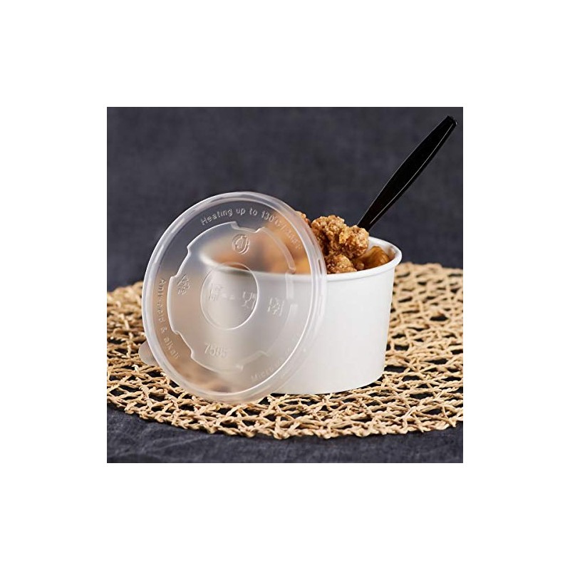 Karat C-KDL127-PP 20 oz PP Food Container Flat Lids (Case