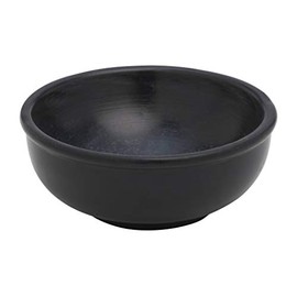 MaMeMi Round Soapstone Incense Bowl in Black [Fireproof Diameter 10 cm Hand-Painted] Bowl for Smoking Incense on Charcoal