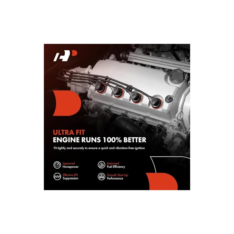 A-Premium - Cables de bujía de encendido compatibles con Ford