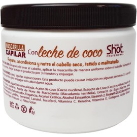 Kolor Shot Mascarilla Capilar Con Leche de Coco Repara, acondiciona y Nutre el Cabello Seco, teñido o maltratado 500g