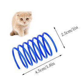 Roontin 12 Pcs Colorful Cat Springs Toys - Interactive Cat Toy BPA-Free Plastic Spiral Springs Recycled Toys Cat Toy for Indoor Swatting, Biting, Hunting Kitten Toys