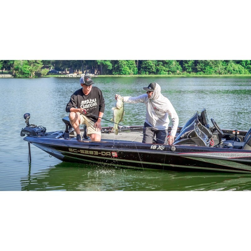 Abu Garcia Plata Máx Perfil Bajo Carrete Negro Blanco