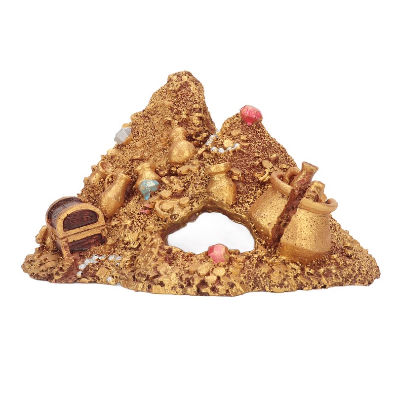 Fish Tank Gold Mountain Simulation Resin Aquarium Treasure Mountain Hideouts