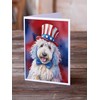 Caroline's Treasures Komondor Patriotic American Greeting Cards Pack of 8