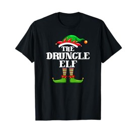 Druncle Elf Matching Family Group Christmas Party Pyjamas T-Shirt