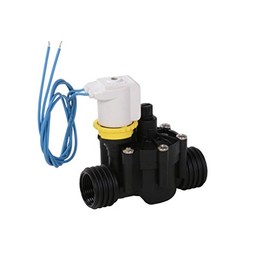 RPE Electric Solenoid Valve 3/4 Inch Internal Thread 24 VDC with Flow Control Black