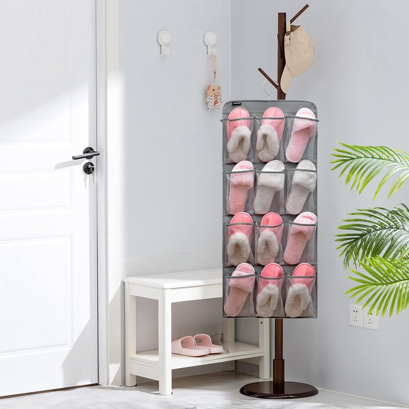 ANZORG Dual Sided Hanging Shoe Organizer for Closet with Rotating