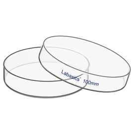 Labasics Petri Dish with Lid, High Borosilicate Glass, High Transparency for Laboratory Purposes, Ideal for Scientific Experiments, 100mm Diameter, 1-Pack