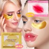 TIRDET 40 Pairs Lip Mask & Eye Mask, 24K Gold