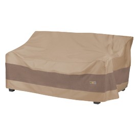 Duck Covers LSO934035 Elegant Waterproof Patio Sofa Cover, 91"W x 38"D x 35"H, Swiss Coffee