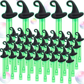 Foilswirl 36 Pcs Bubbles Party Favors Mini Bubble Wands Tube Bulk Theme Maker Goodie Bags Stuffer Prizes Birthday Gift for Solution (Witch Hat)
