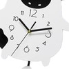 Acrylic Wall Clock Cartoon Cow Shape Silent Movement Decorative Swinging