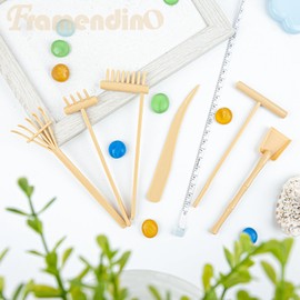 Framendino, 6 Pack Mini Zen Garden Rake Tools Plastic Small Sand Decoration